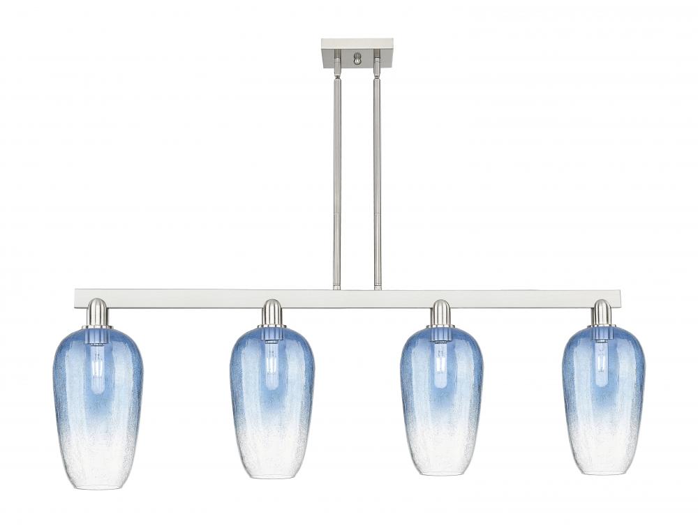 Brookhaven Flute - 4 Light - 48 inch - Brushed Satin Nickel - Cord hung - Island Light