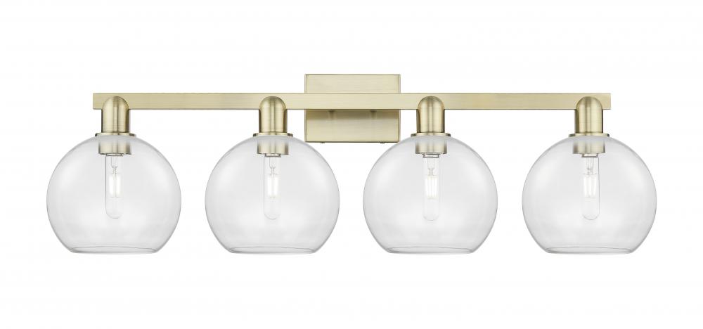 Athens - 4 Light - 35 inch - Antique Brass - Bath Vanity Light