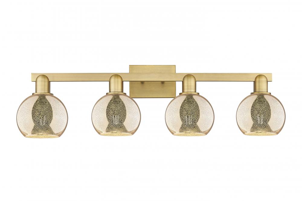 Athens - 4 Light - 33 inch - Brushed Brass - Bath Vanity Light