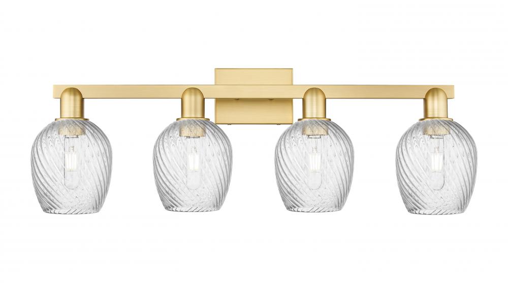 Salina - 4 Light - 33 inch - Satin Gold - Bath Vanity Light
