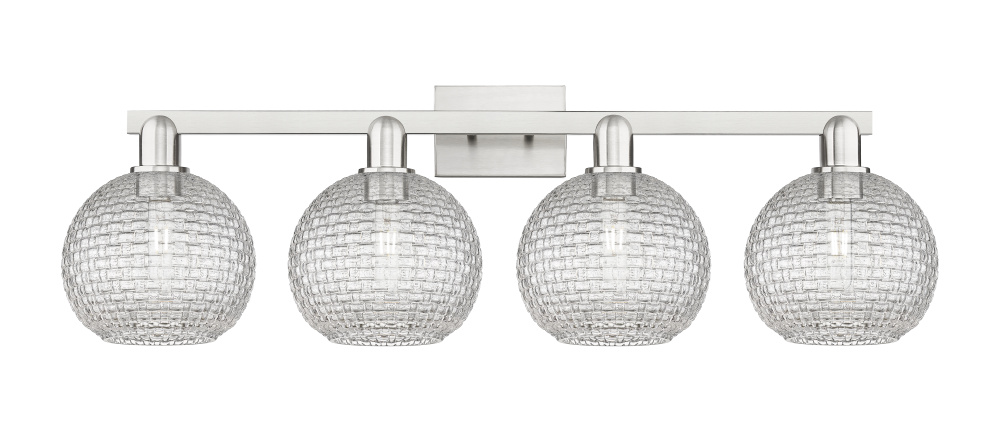 Athens - 4 Light - 35 inch - Brushed Satin Nickel - Bath Vanity Light