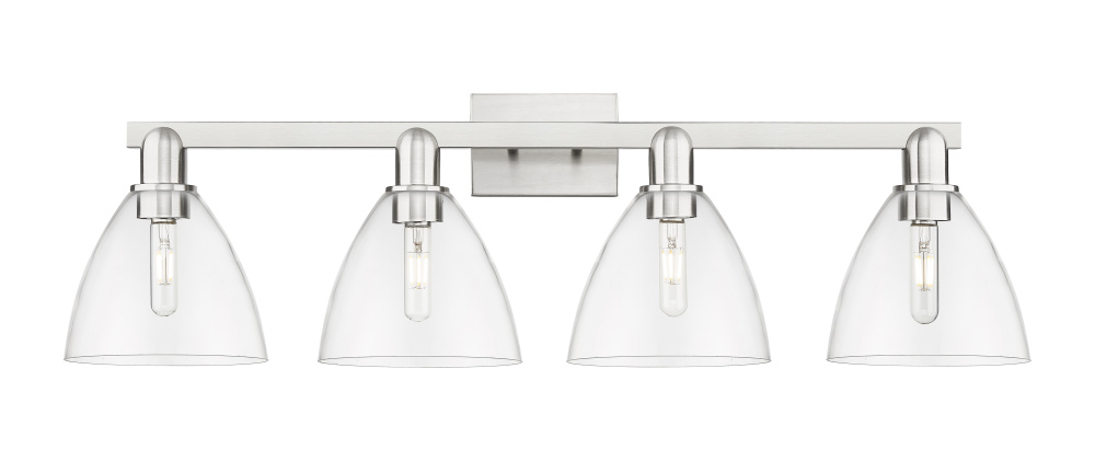 Bristol - 4 Light - 35 inch - Brushed Satin Nickel - Bath Vanity Light