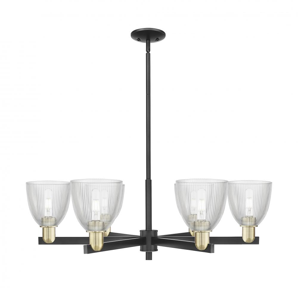 Castile - 6 Light - 36 inch - Black Antique Brass - Stem hung - Chandelier
