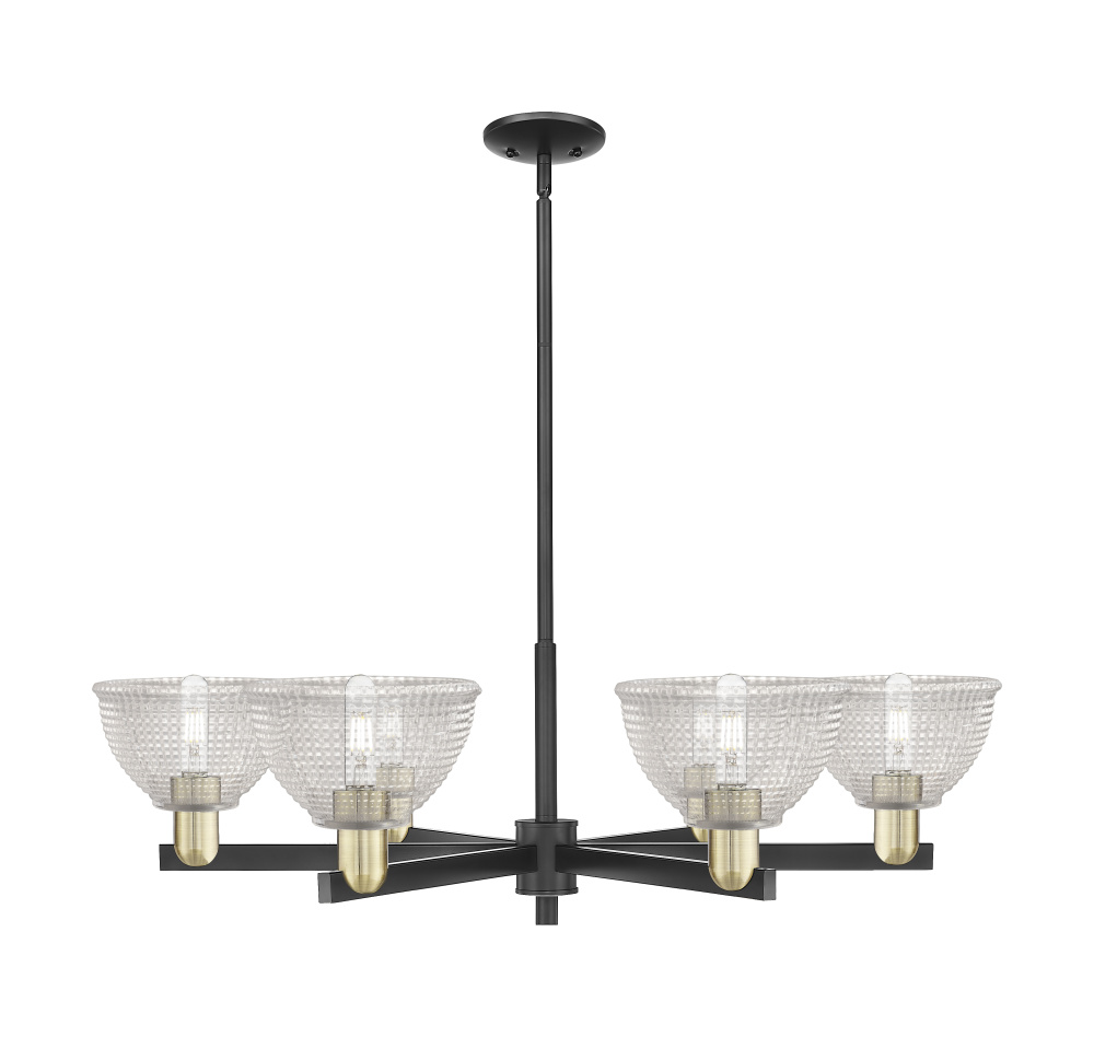 Arietta - 6 Light - 38 inch - Black Antique Brass - Stem hung - Chandelier