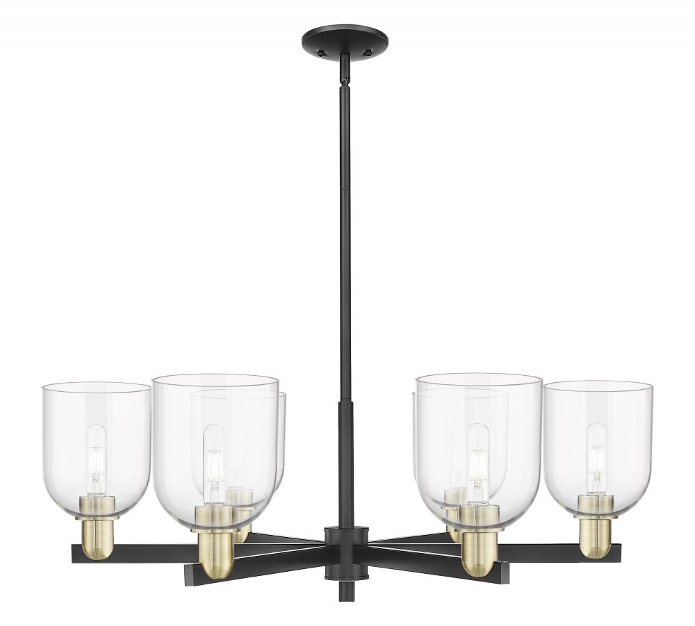 Bella - 6 Light - 35 inch - Black Antique Brass - Stem hung - Chandelier