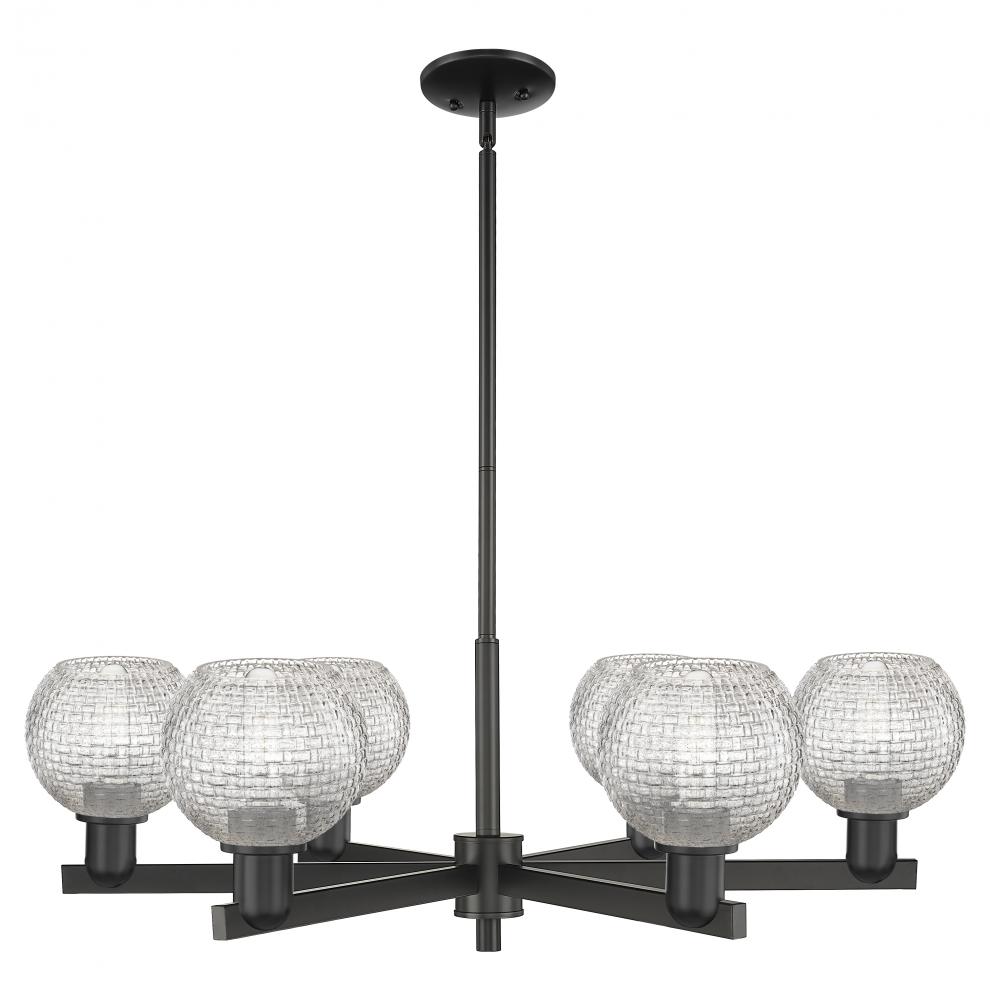 Athens - 6 Light - 36 inch - Matte Black - Stem hung - Chandelier
