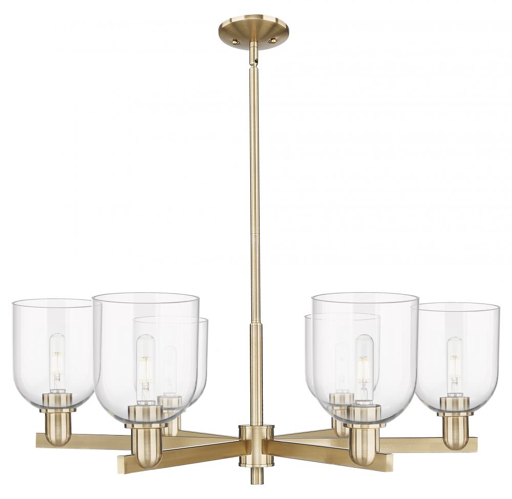 Bella - 6 Light - 35 inch - Champagne Bronze - Stem hung - Chandelier