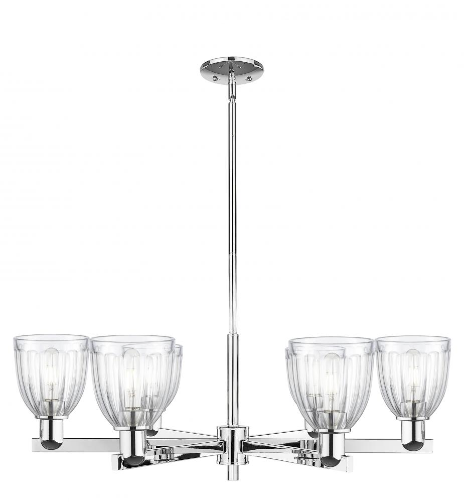 Brookfield - 6 Light - 36 inch - Polished Chrome - Stem hung - Chandelier