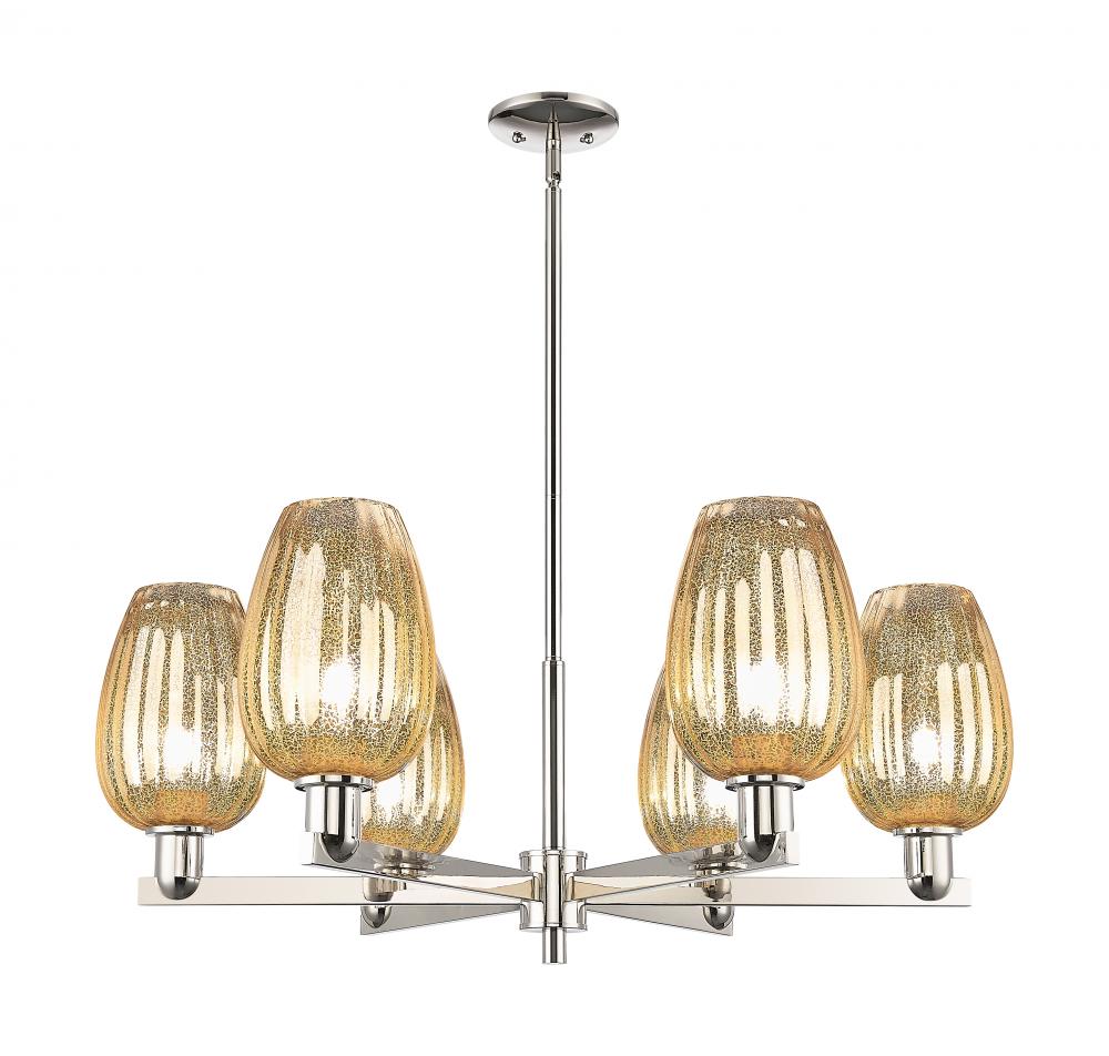 Preston - 6 Light - 24 inch - Polished Nickel - Chandelier