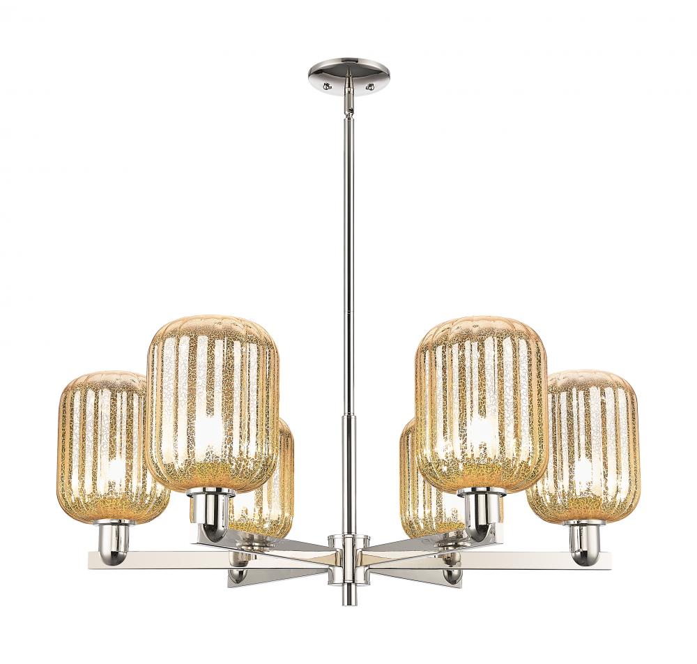 Preston - 6 Light - 24 inch - Polished Nickel - Chandelier