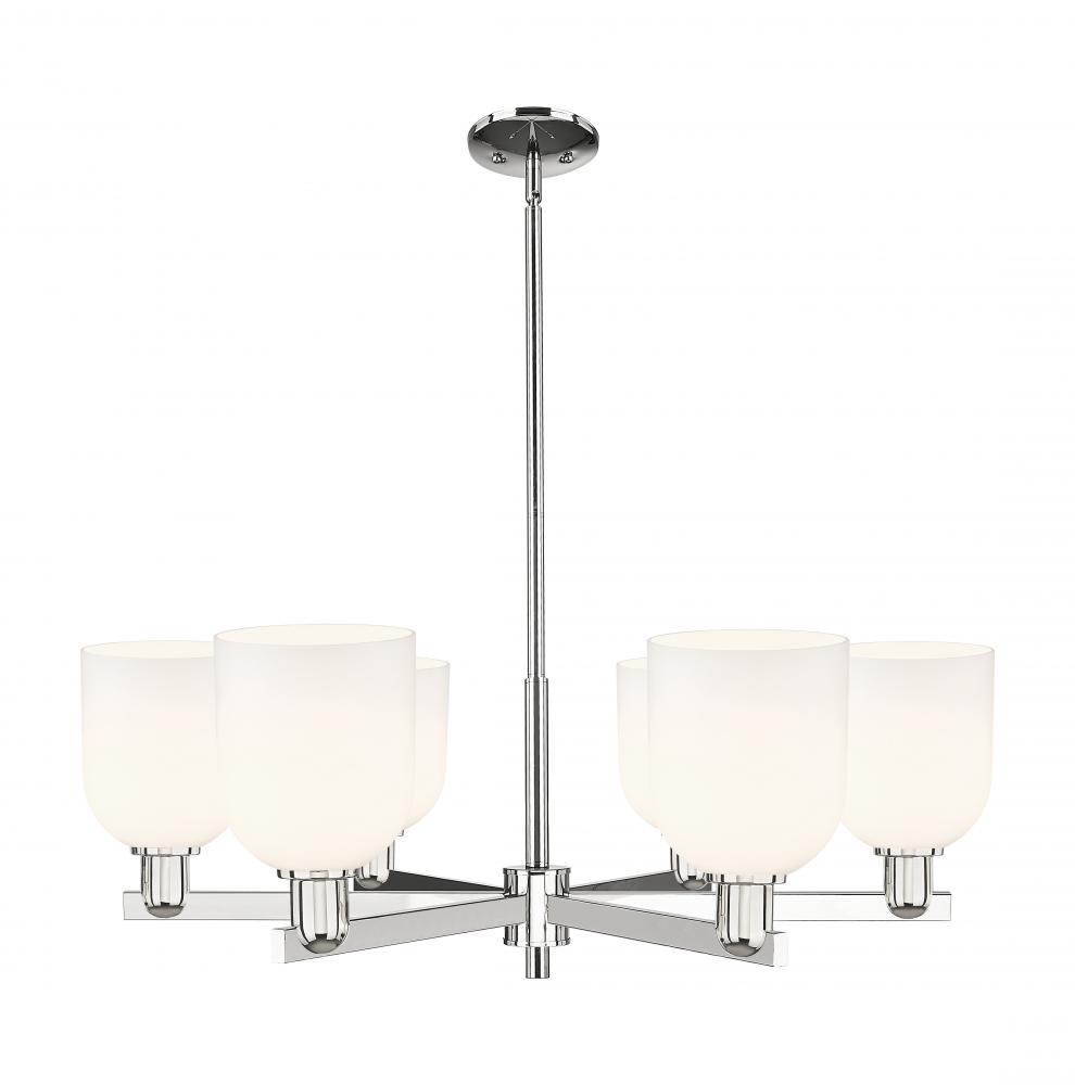 Bella - 6 Light - 35 inch - Polished Nickel - Stem hung - Chandelier