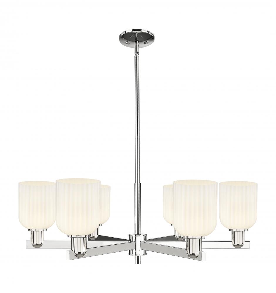 Bridal Veil - 6 Light - 24 inch - Polished Nickel - Chandelier