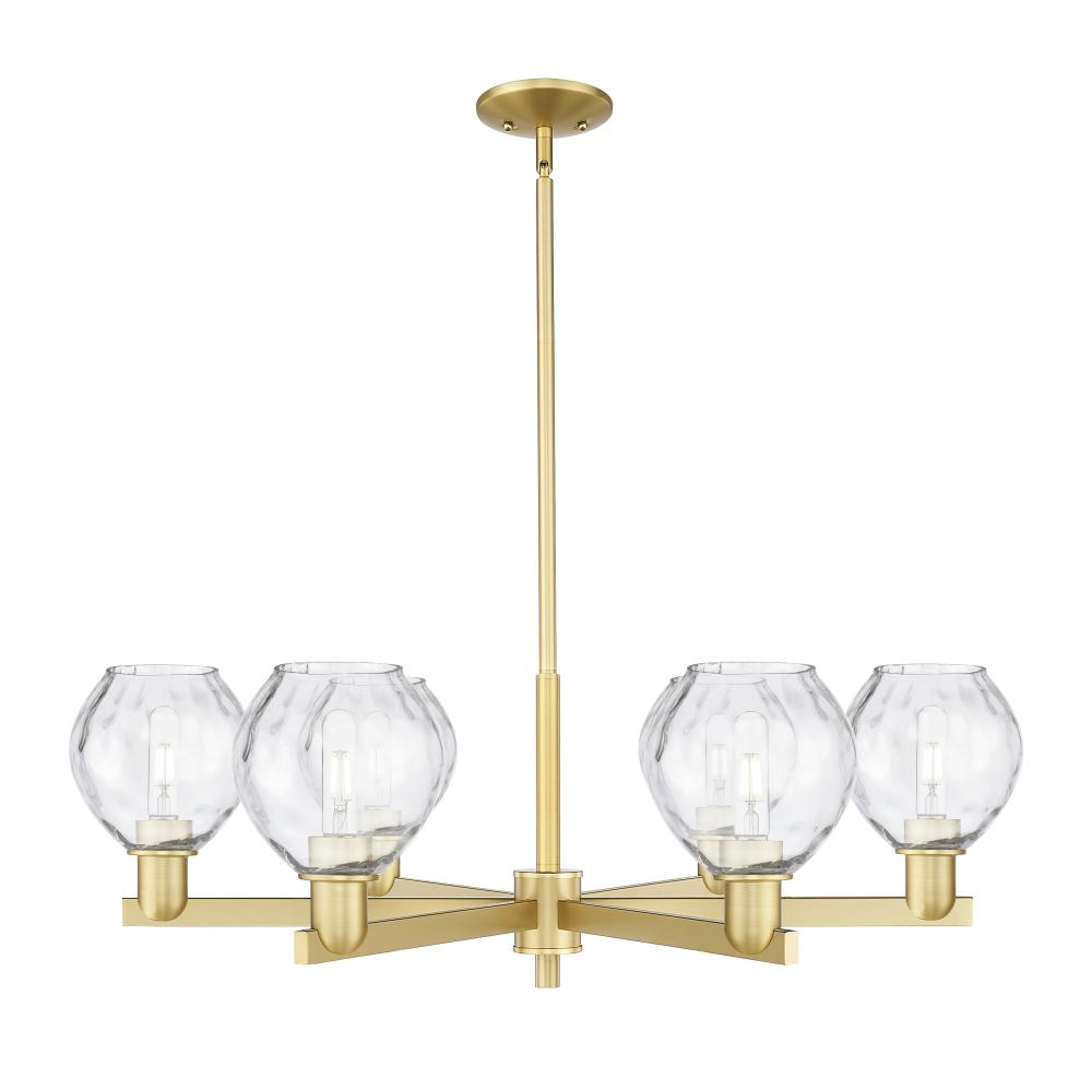 Waverly - 6 Light - 36 inch - Satin Gold - Stem hung - Chandelier