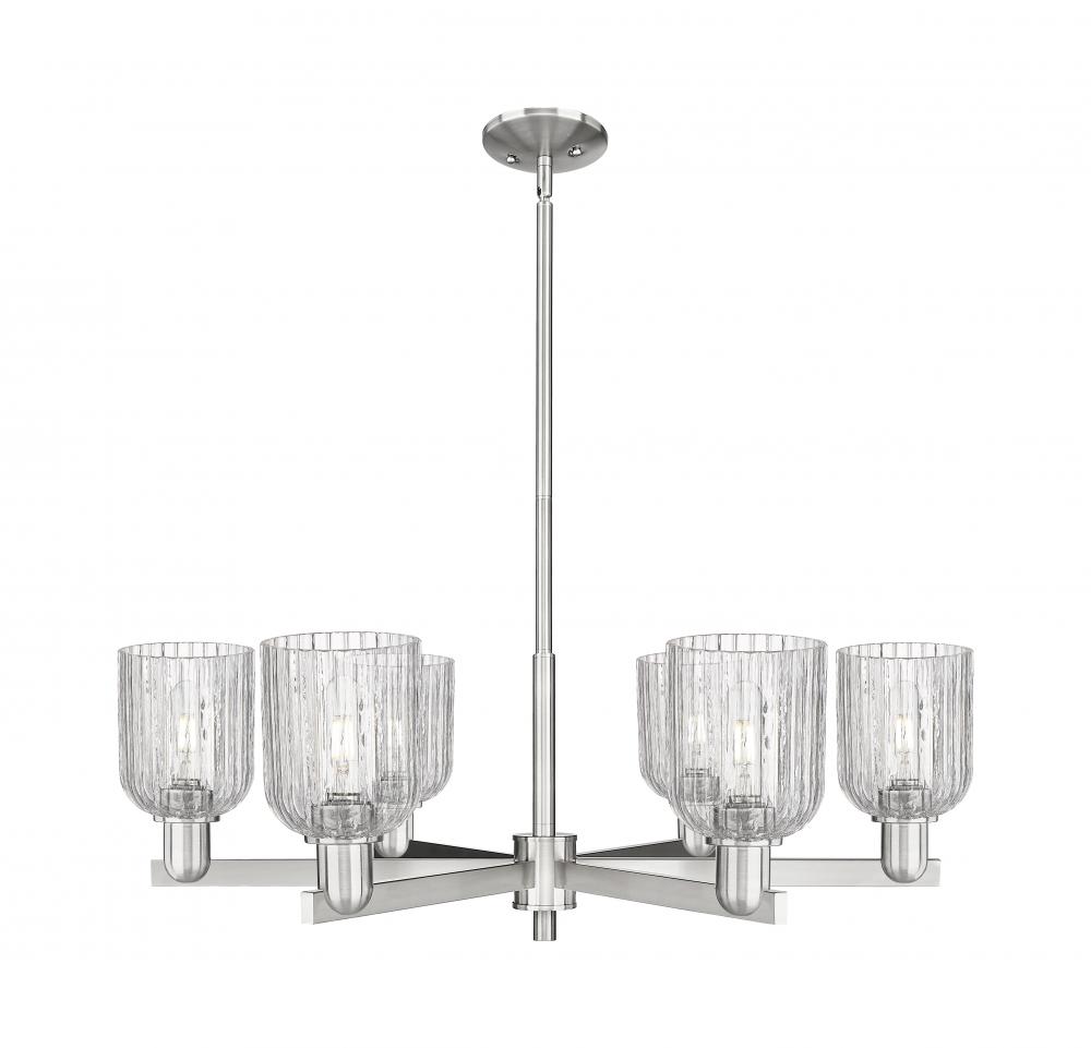 Bridal Veil - 6 Light - 24 inch - Satin Nickel - Chandelier