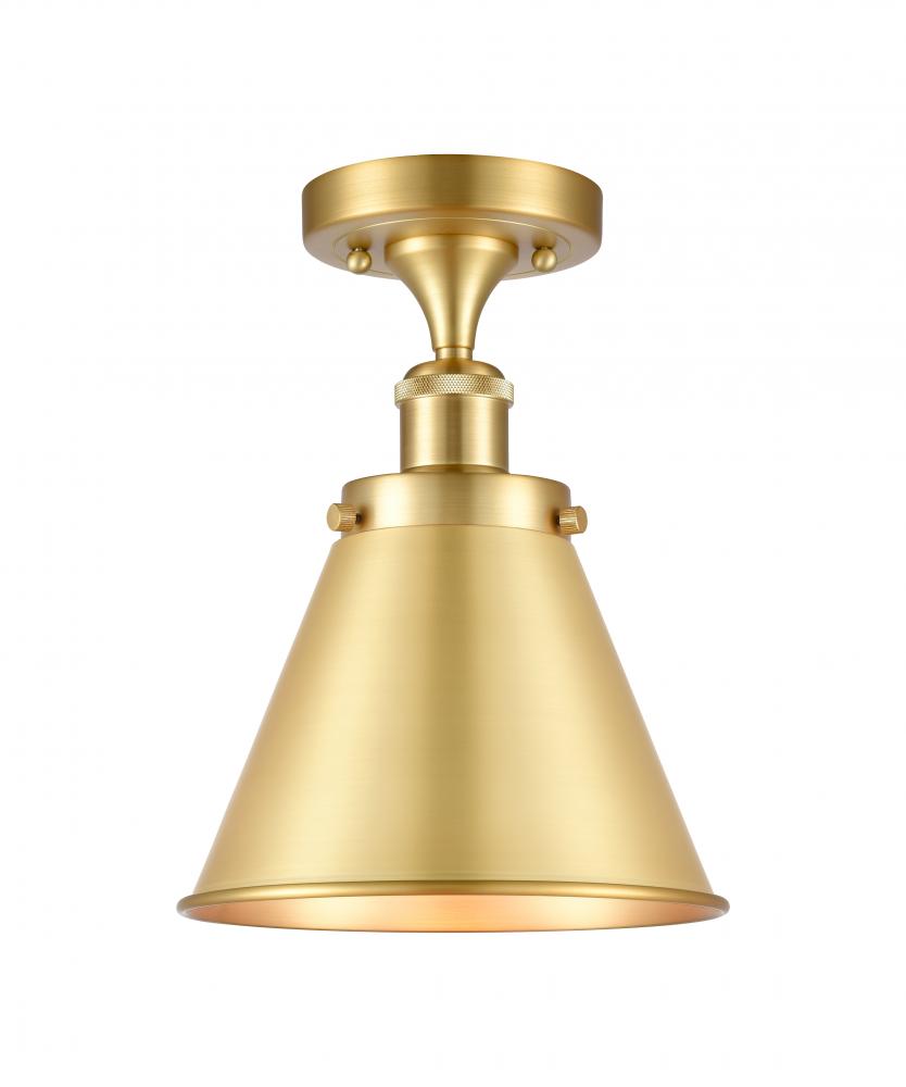 Appalachian - 1 Light - 7 inch - Satin Gold - Semi-Flush Mount