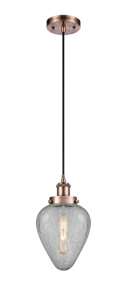 Geneseo - 1 Light - 6 inch - Antique Copper - Cord hung - Mini Pendant