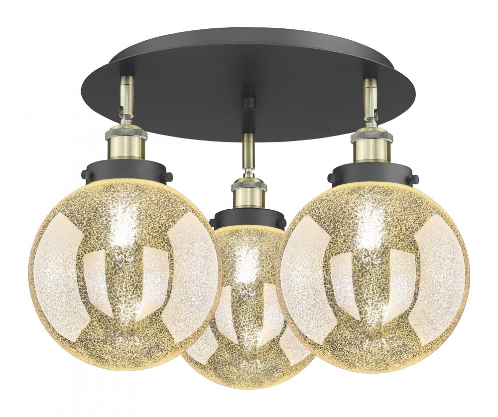 Beacon - 3 Light - 20 inch - Black Antique Brass - Semi-Flush Mount