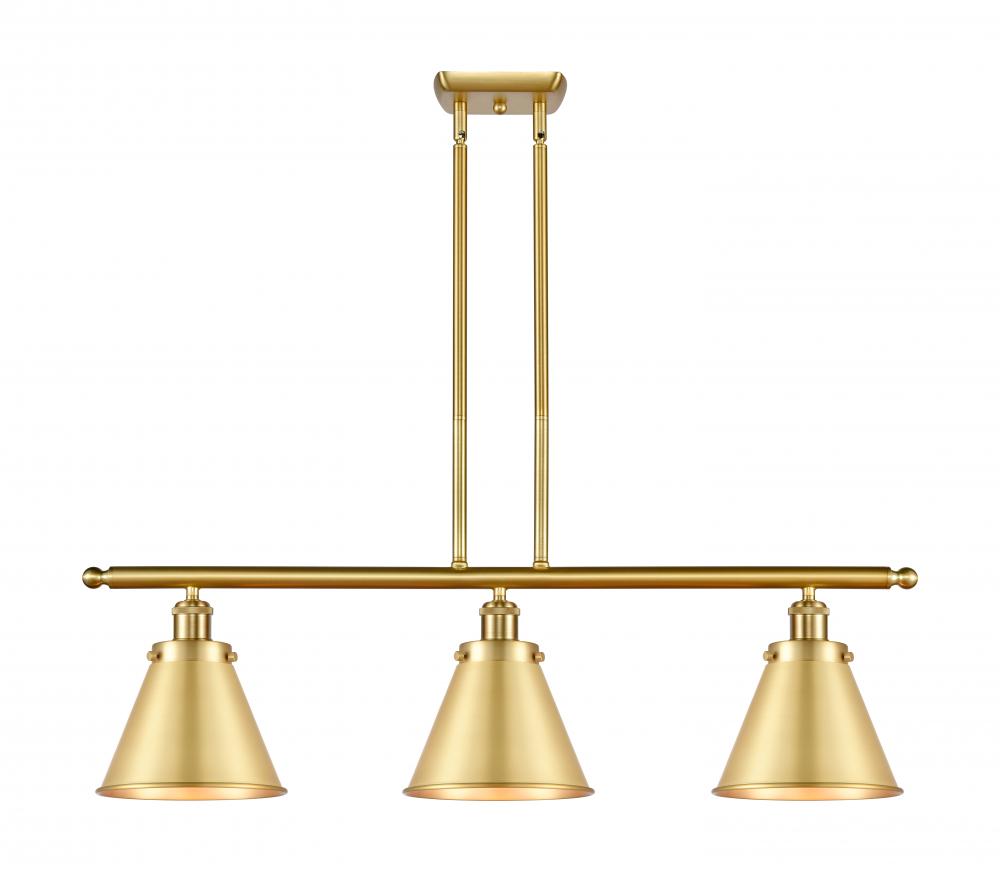 Appalachian - 3 Light - 36 inch - Satin Gold - Stem Hung - Island Light