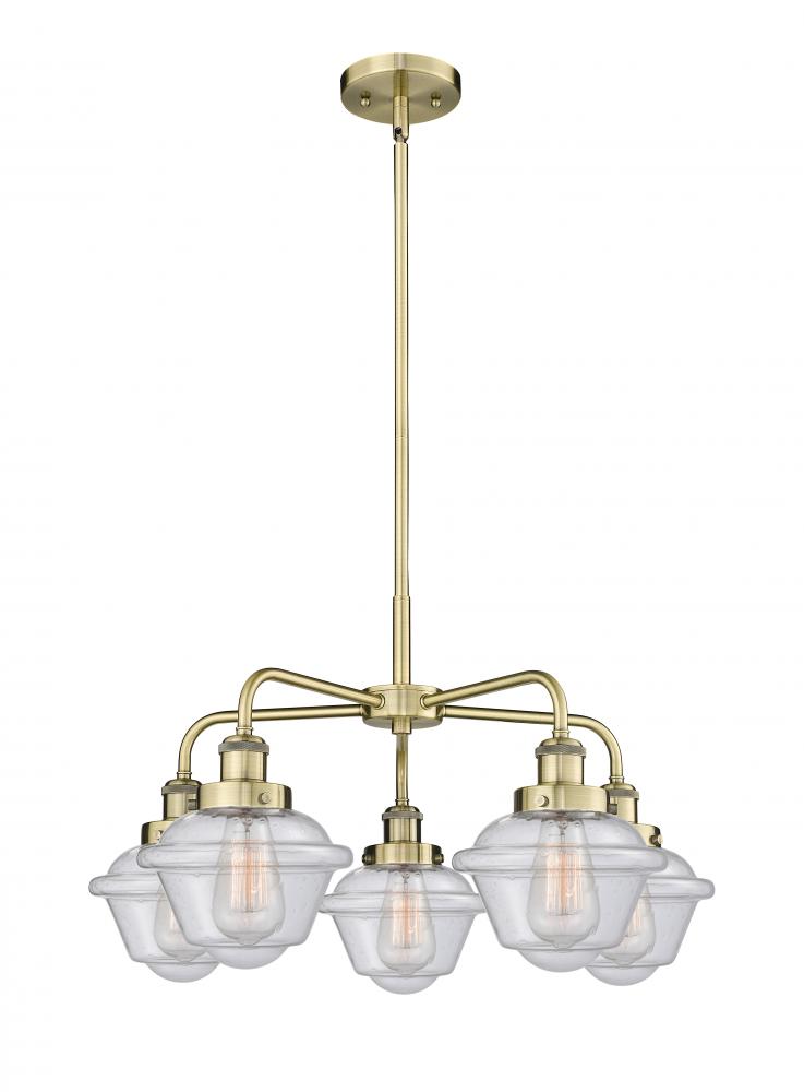 Oxford - 5 Light - 26 inch - Antique Brass - Chandelier