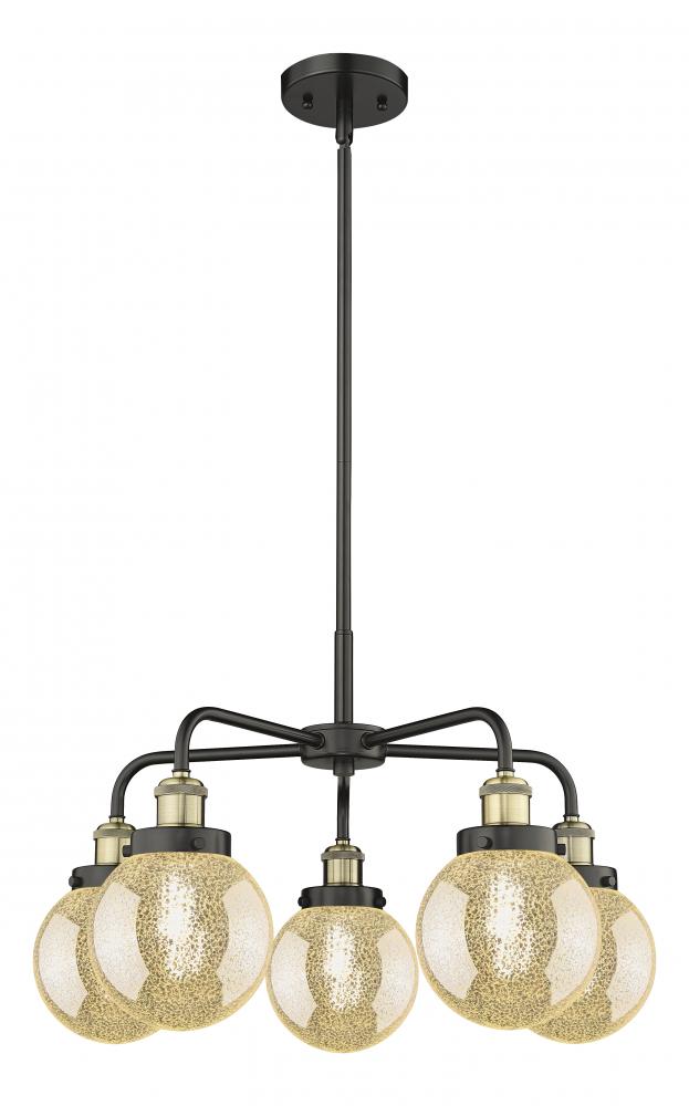 Beacon - 5 Light - 25 inch - Black Antique Brass - Chandelier