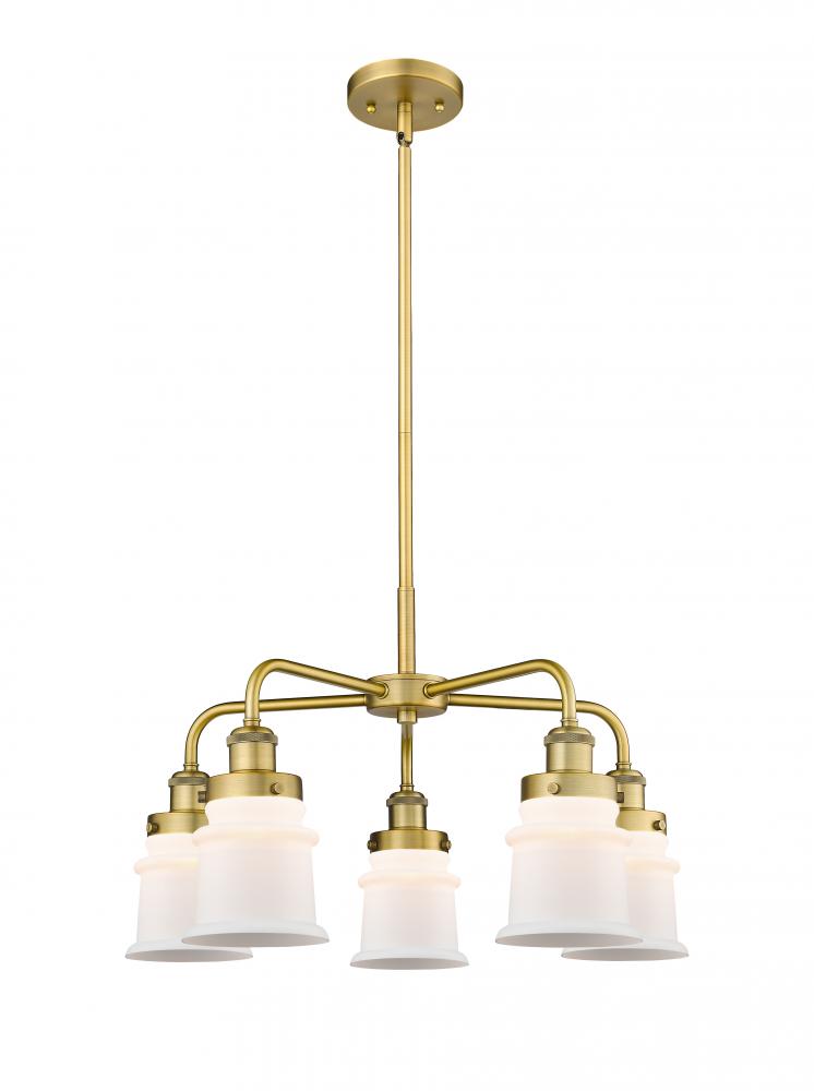 Canton - 5 Light - 24 inch - Brushed Brass - Chandelier