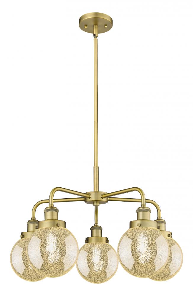 Beacon - 5 Light - 25 inch - Brushed Brass - Chandelier