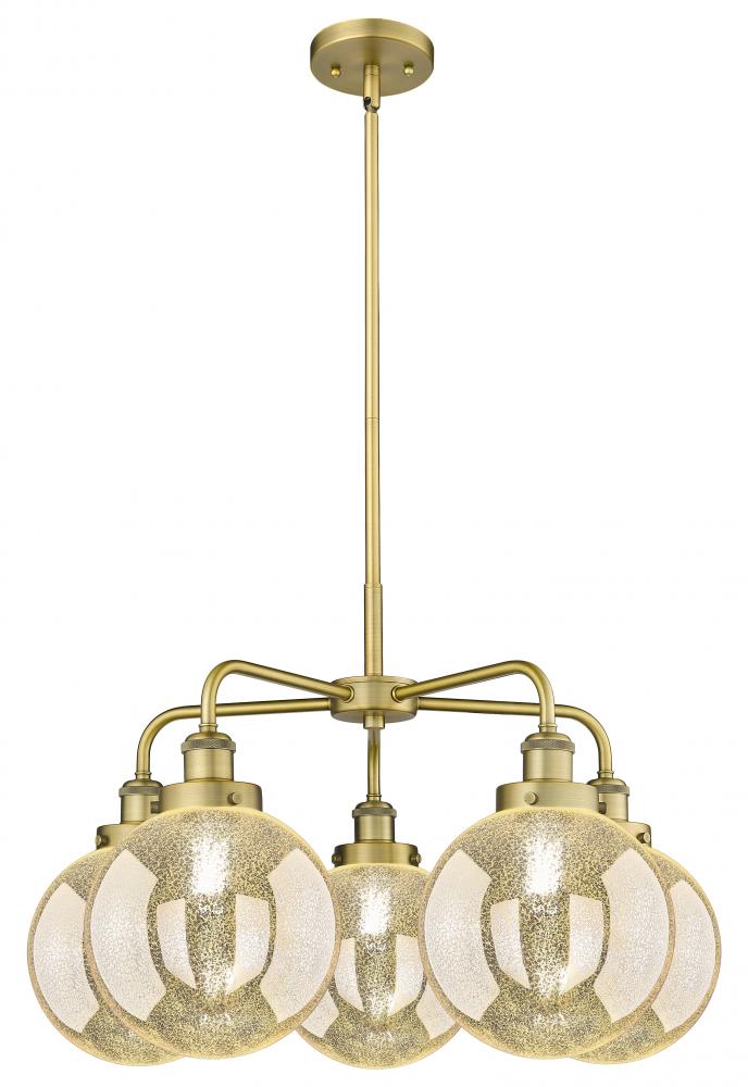 Beacon - 5 Light - 27 inch - Brushed Brass - Chandelier