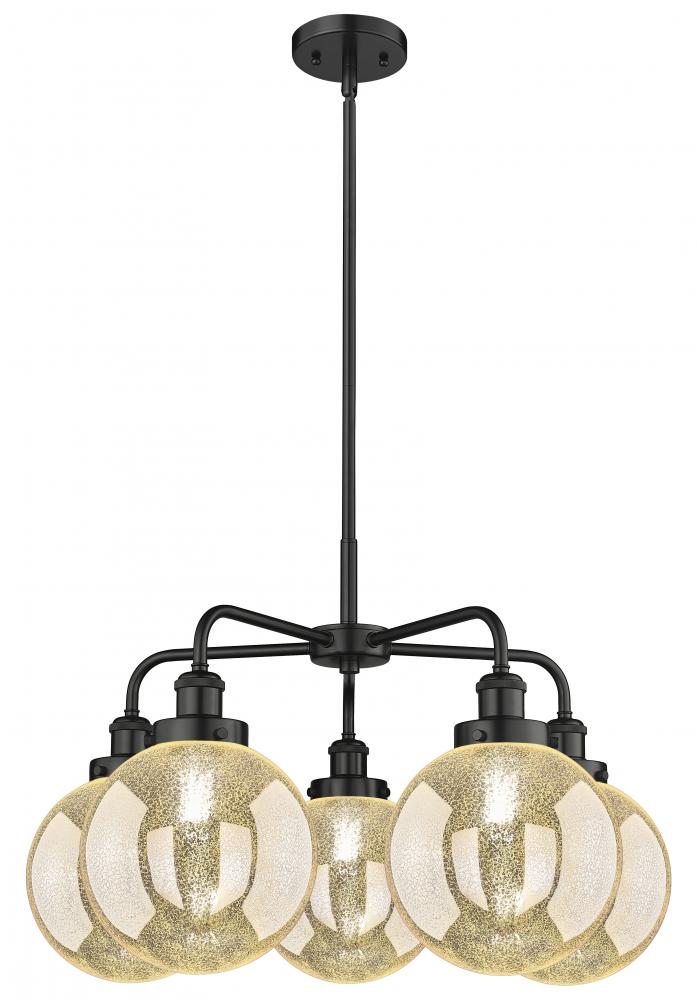 Beacon - 5 Light - 27 inch - Matte Black - Chandelier