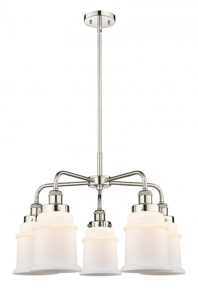 Canton - 5 Light - 25 inch - Polished Nickel - Chandelier