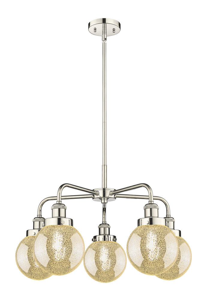 Beacon - 5 Light - 25 inch - Polished Nickel - Chandelier