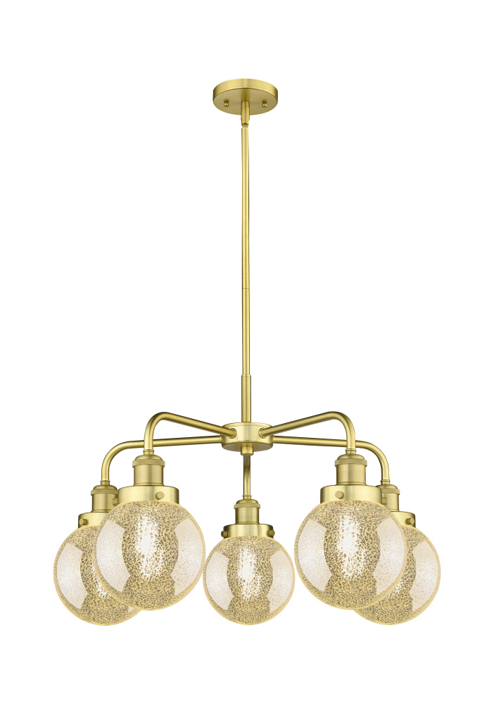 Beacon - 5 Light - 25 inch - Satin Gold - Chandelier