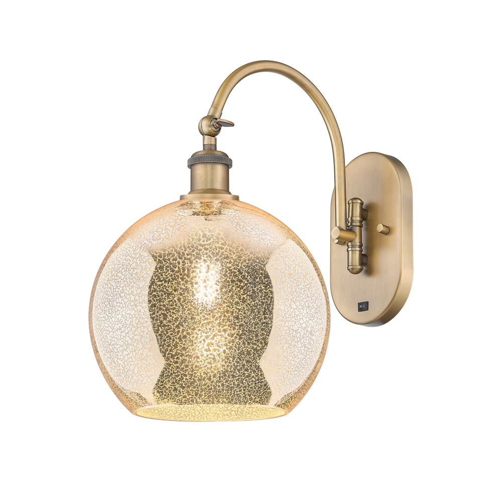 Athens - 1 Light - 10 inch - Brushed Brass - Adjustable - Sconce