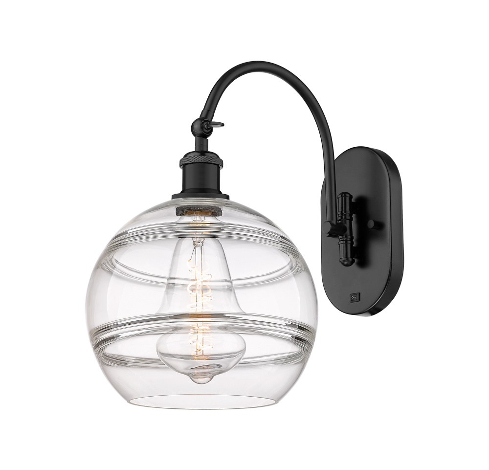 Rochester - 1 Light - 10 inch - Matte Black - Adjustable - Sconce