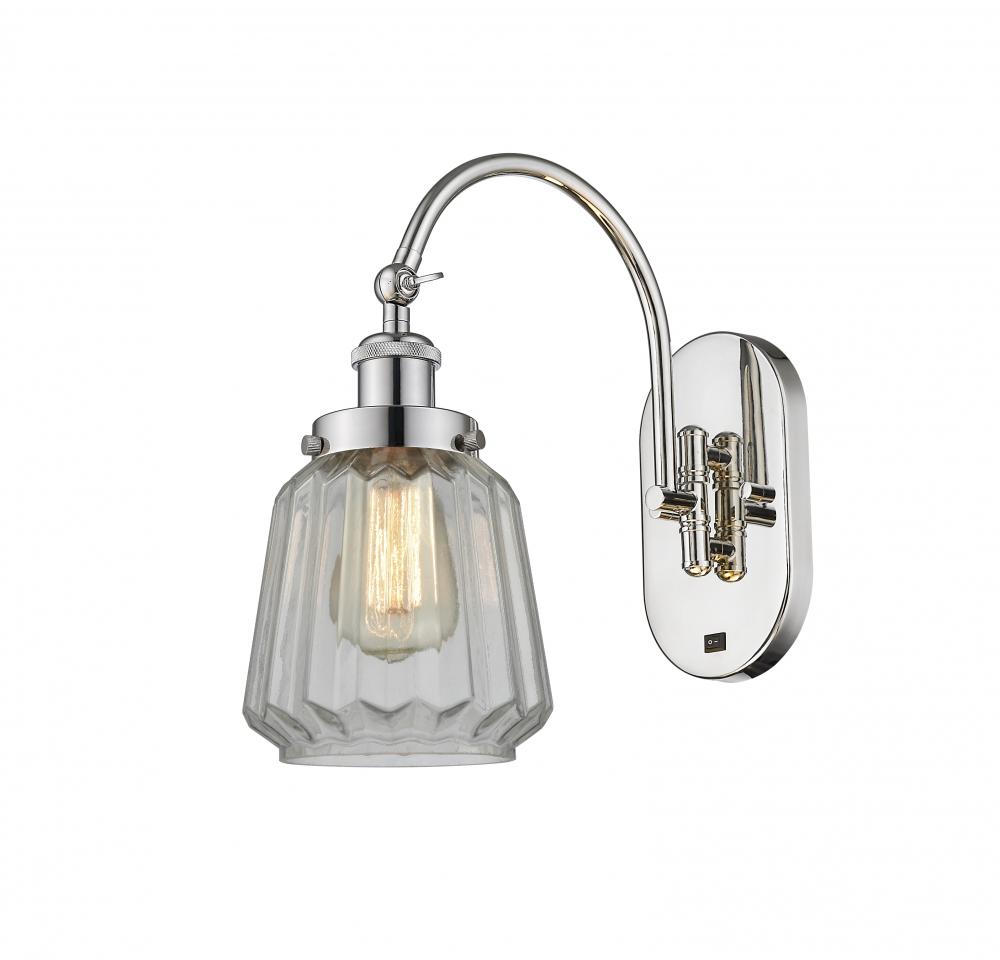 Chatham - 1 Light - 7 inch - Polished Nickel - Sconce