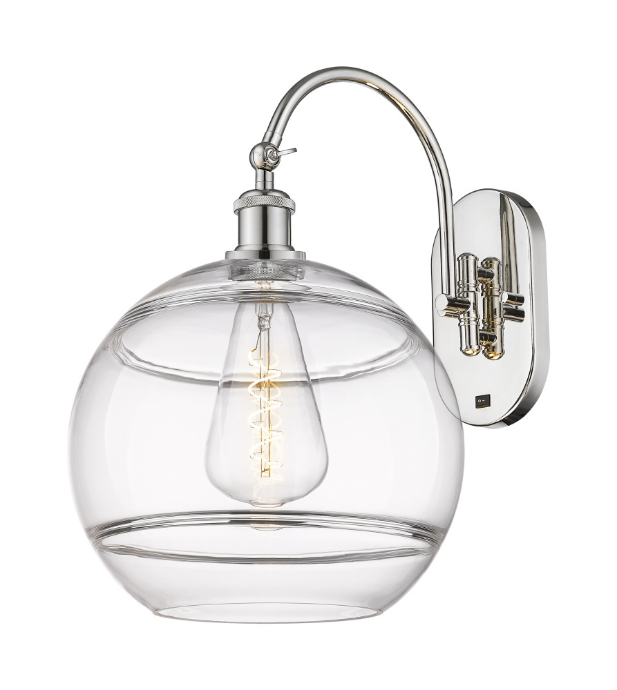 Rochester - 1 Light - 12 inch - Polished Nickel - Adjustable - Sconce