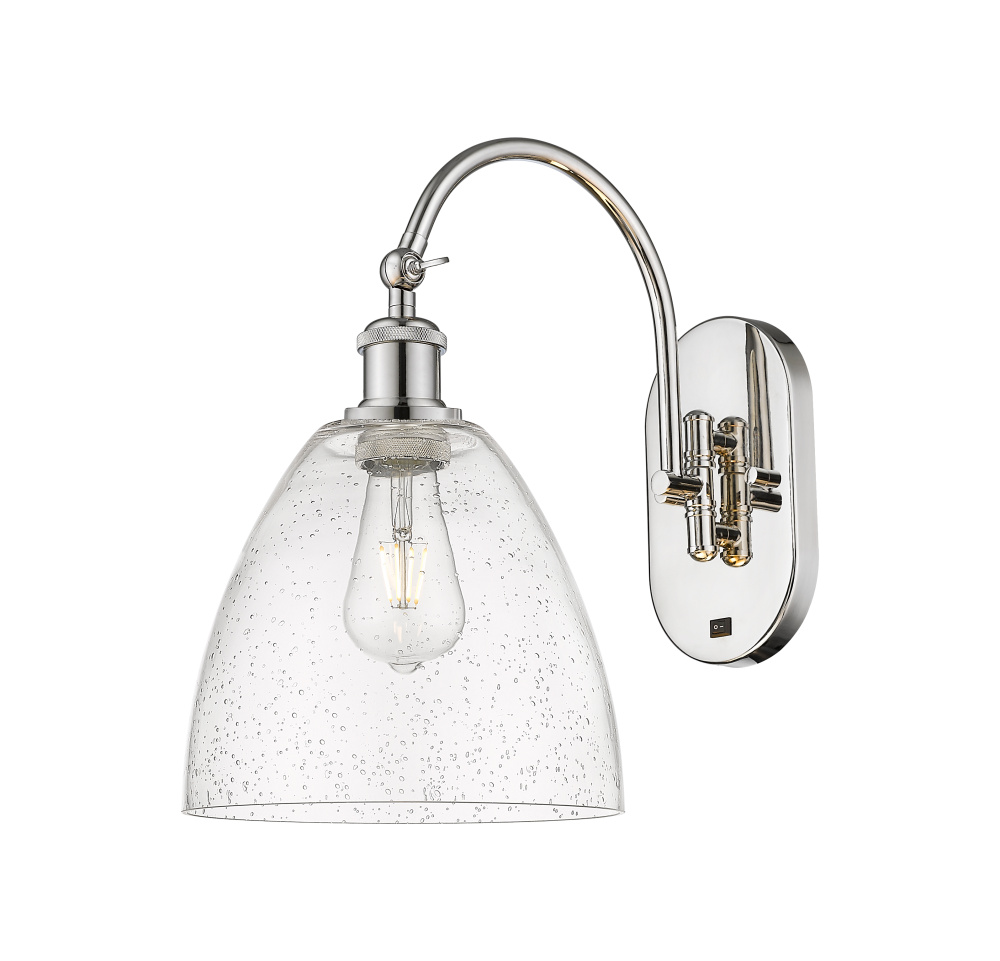 Bristol - 1 Light - 9 inch - Polished Nickel - Sconce