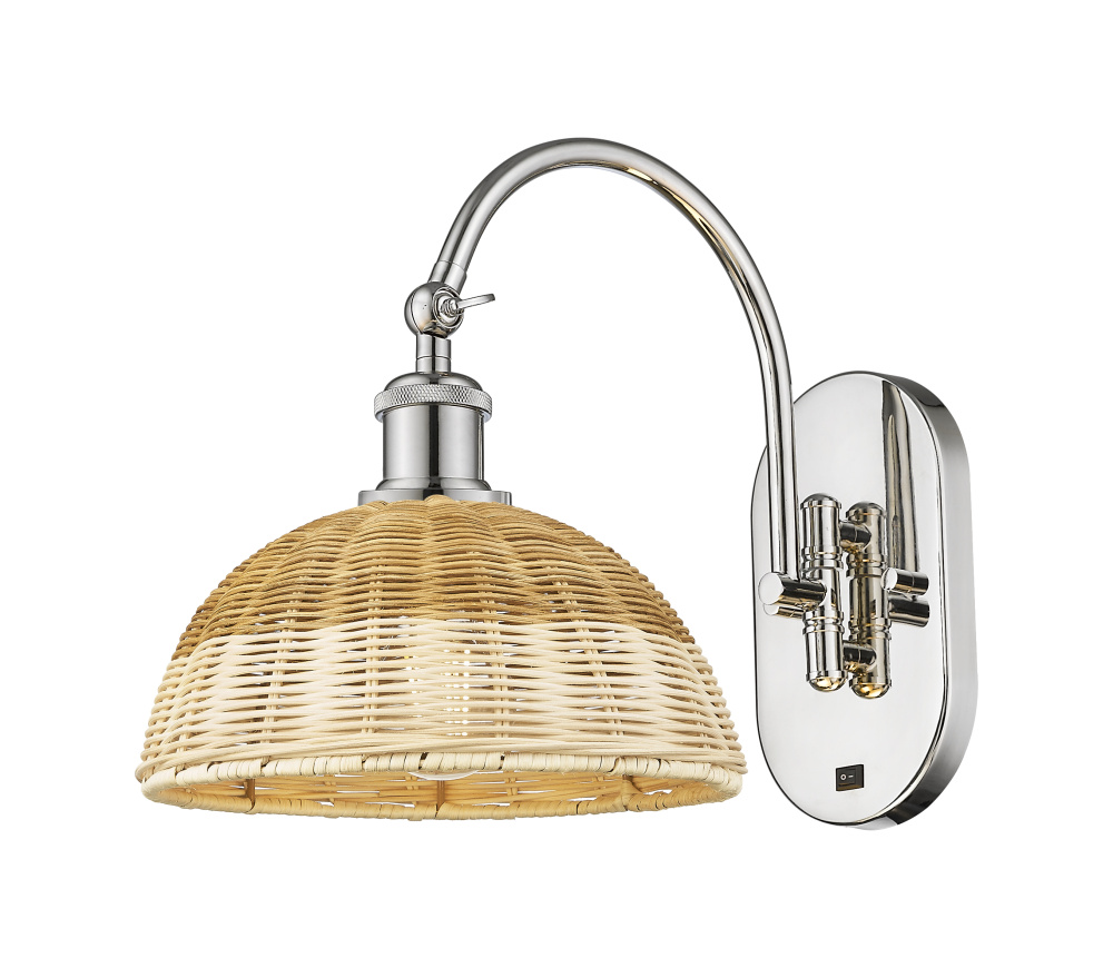Bristol Natural II - 1 Light - 9 inch - Polished Nickel - Sconce