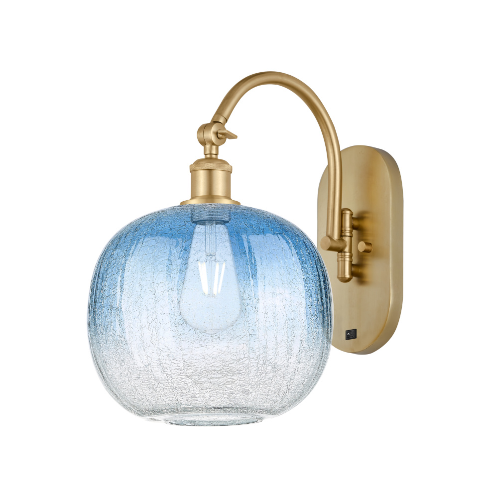 Brookhaven Sphere - 1 Light - 11 inch - Satin Gold - Sconce