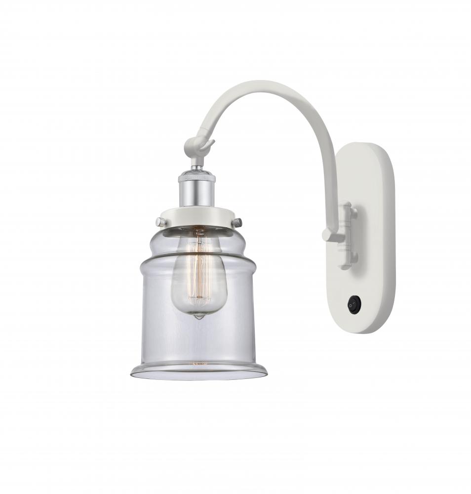 Canton - 1 Light - 7 inch - White Polished Chrome - Sconce