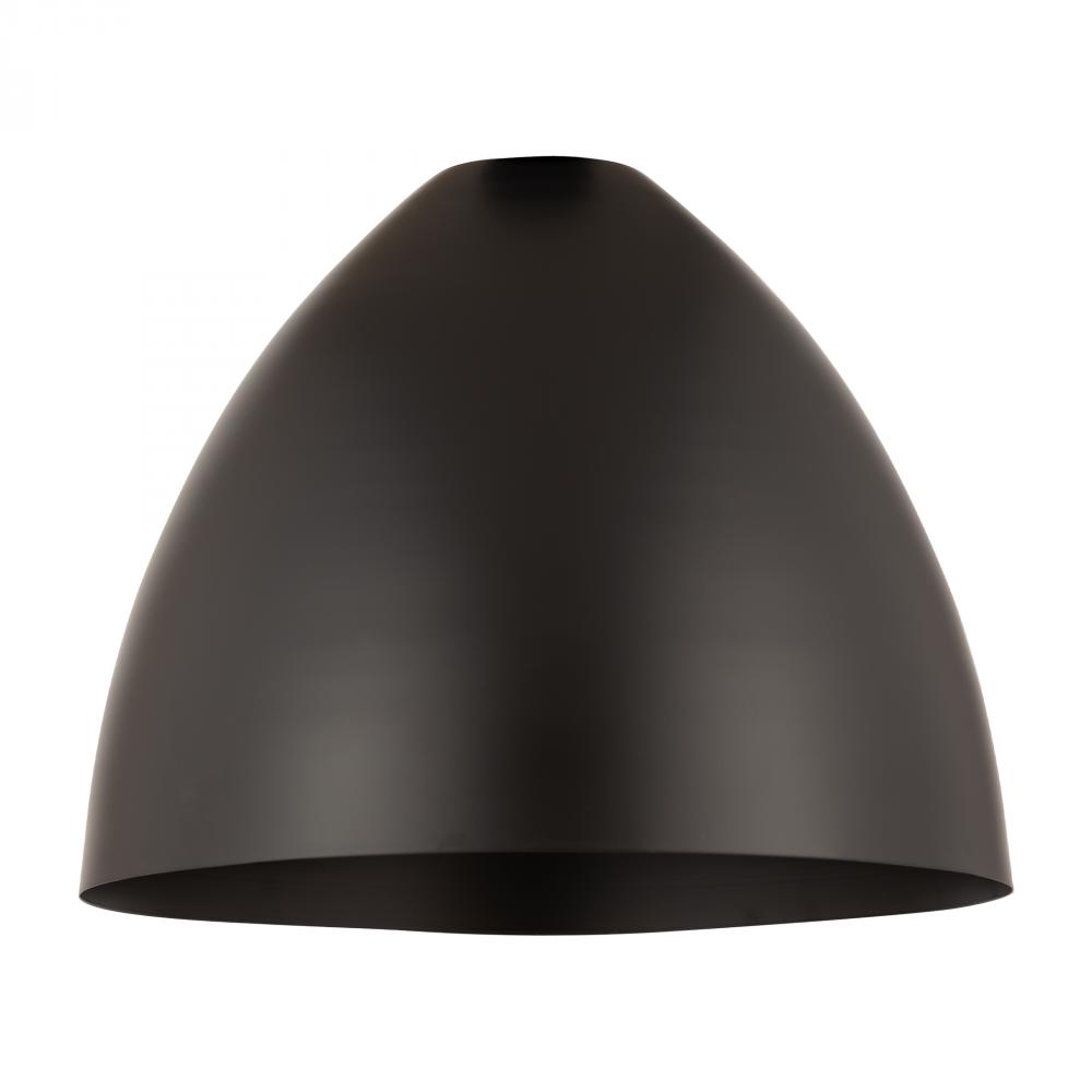 Metal Bristol Light 16 inch Matte Black Metal Shade