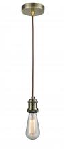 Innovations Lighting 100AB-10BR-1AB - Edison - 1 Light - 2 inch - Antique Brass - Cord hung - Mini Pendant