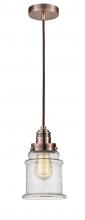 Innovations Lighting 100AC-10BR-2H-AC-G184 - Winchester - 1 Light - 8 inch - Antique Copper - Cord hung - Mini Pendant