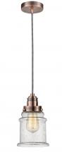 Innovations Lighting 100AC-10BW-2H-AC-G184 - Winchester - 1 Light - 8 inch - Antique Copper - Cord hung - Mini Pendant