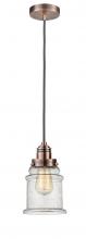 Innovations Lighting 100AC-10GY-2H-AC-G184 - Winchester - 1 Light - 8 inch - Antique Copper - Cord hung - Mini Pendant