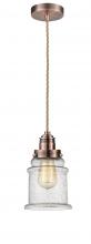 Innovations Lighting 100AC-10RE-2H-AC-G184 - Winchester - 1 Light - 8 inch - Antique Copper - Cord hung - Mini Pendant