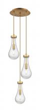 Innovations Lighting 113-451-1P-BB-G451-5SDY - Owego - 3 Light - 13 inch - Brushed Brass - Multi Pendant