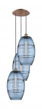 Innovations Lighting 113B-3P-AC-G557-10BL - Vaz - 3 Light - 17 inch - Antique Copper - Cord hung - Multi Pendant