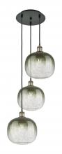 Innovations Lighting 113B-3P-BAB-G481-10SL - Brookhaven Sphere - 3 Light - 17 inch - Black Antique Brass - Cord Hung - Multi Pendant