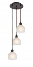 Innovations Lighting 113B-3P-OB-G411 - Dayton - 3 Light - 12 inch - Oil Rubbed Bronze - Cord Hung - Multi Pendant