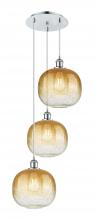 Innovations Lighting 113B-3P-PC-G481-10AM - Brookhaven Sphere - 3 Light - 17 inch - Polished Chrome - Cord Hung - Multi Pendant